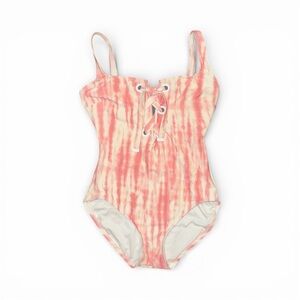 MICHAEL Michael Kors Tie-Dye Lace-Up One-Piece Swimsuit